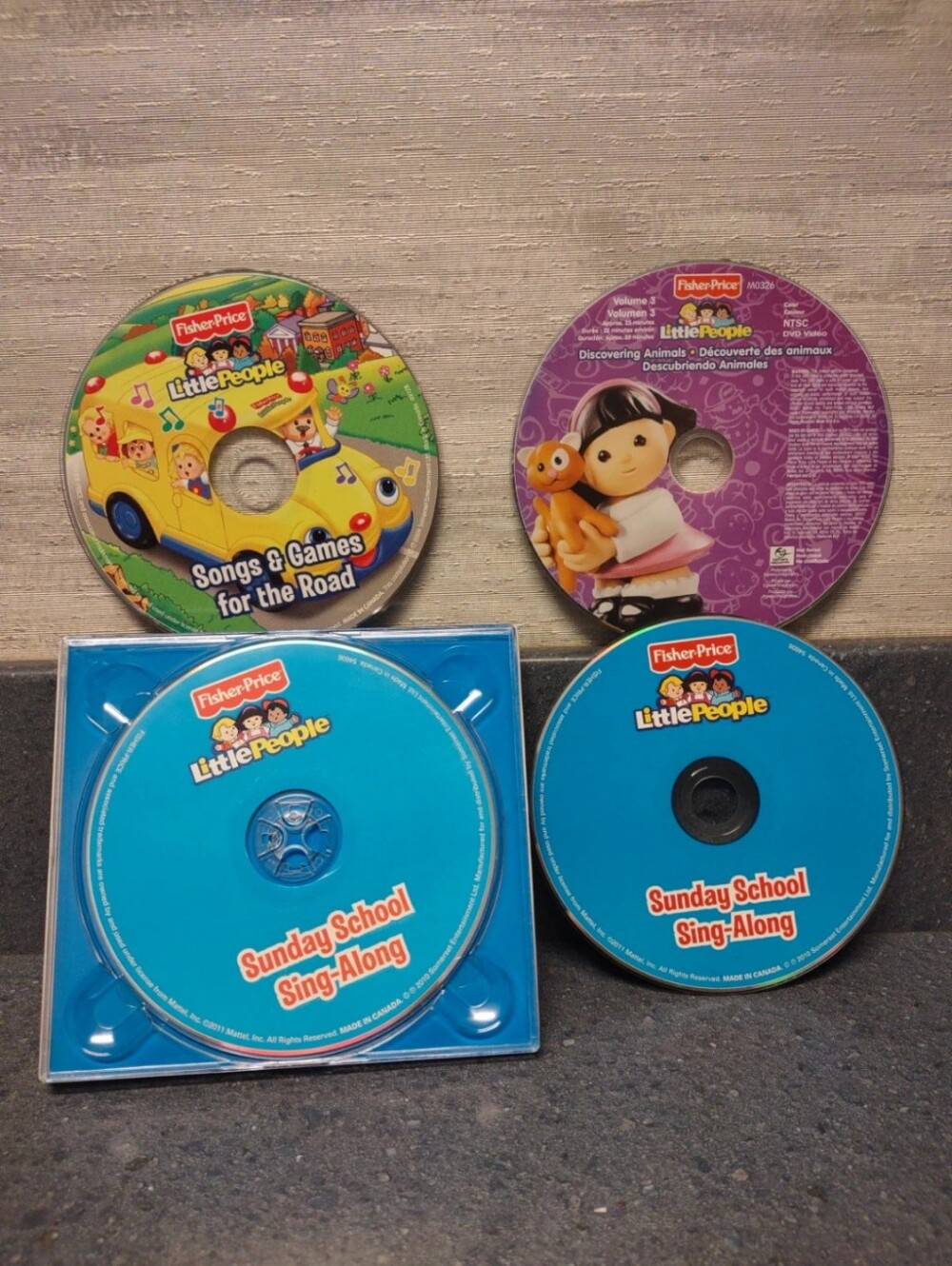 Fisher-Price & Little People CD & DVD Lot of 6- Sunday School Sing-Along & More